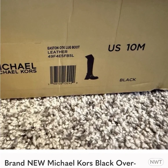 Michael Kors Black Leather Over-the-Knee Boots - NWOT
